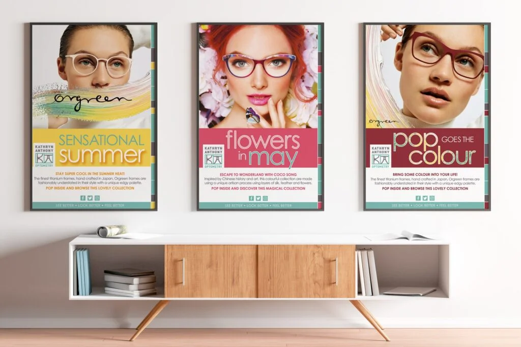 Design for Print 1 Kathryn Anthony Optometrist posters