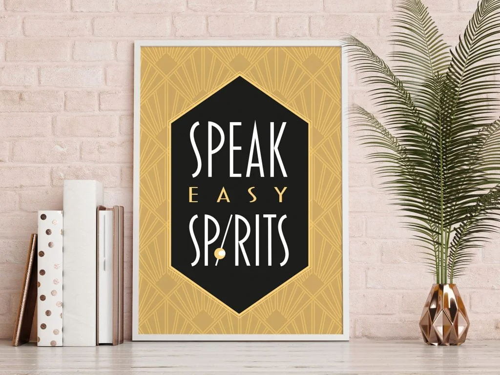 Speakeasy Spirits branding